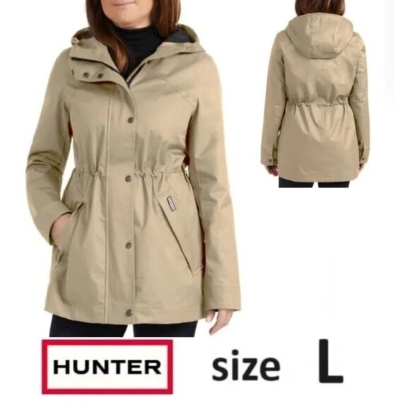 NEW Hunter Ladies' Water & Wind Resistant Rain Jacket, Tan Large NWT - Picture 1 of 9